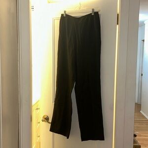 Caroline rose 100% linen black pants made in the USA.